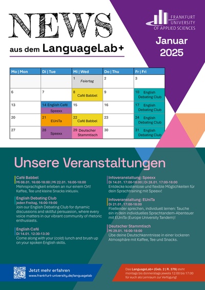 Events in the LanguageLab+ in Januar 2025